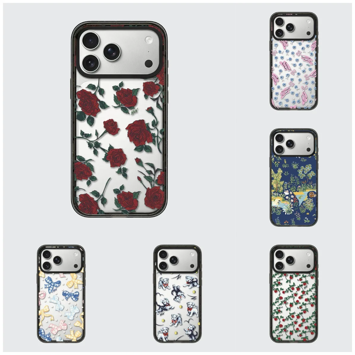 

Creative Red Rose Acrylic Black Border Magnetic Phone Cover for IPhone 12 13 14 15 16 17 Pro Max Case for IPhone 17 Air