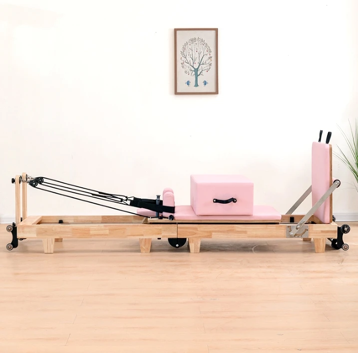 Hot selling foldable oak Pilates bed pilates reformers machine foldable pilates equipment view 5