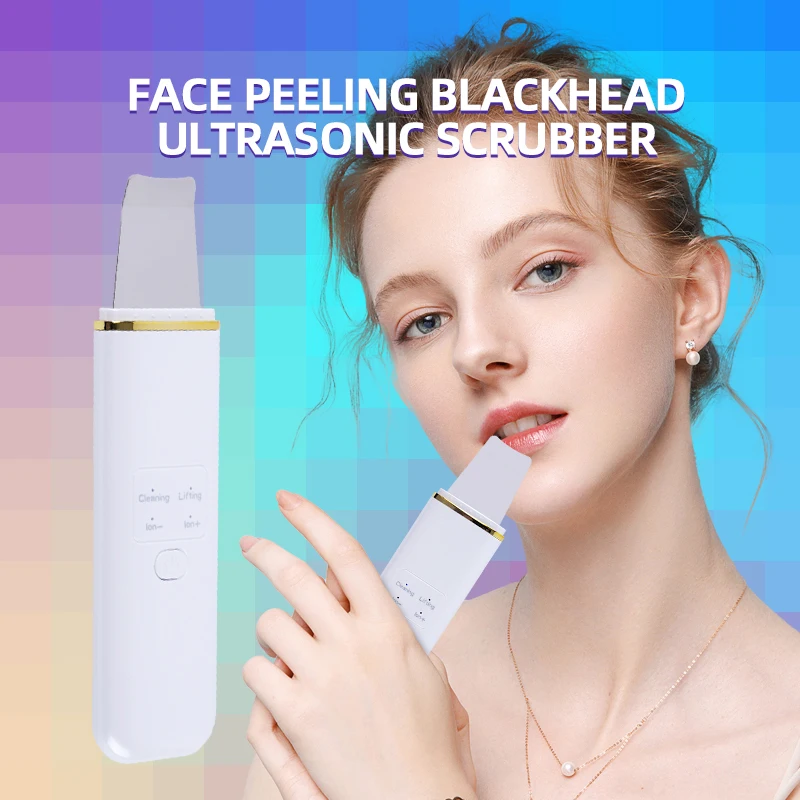 フェイスピーリング 黒ずみ除去 超音波スクラバー 毛穴を深く洗浄し、荒れた肌を改善し、しわを薄くし、アンチエイジングマッサージ肌
