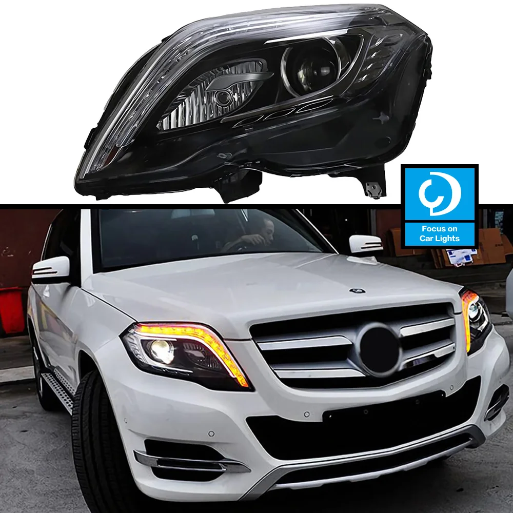 

Car Front Headlight For Benz GLK GLK200 2013-2015 Lamp Styling Dynamic Turn Signal Lens Automotive Accessories Assembly 2PCS