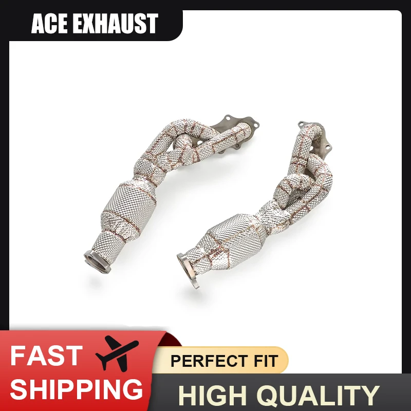 

Exhaust System For Toyota Land Cruiser 4.0L 5.7L High Flow Performance Downpipe Manifold With Catalysis Car Accessories