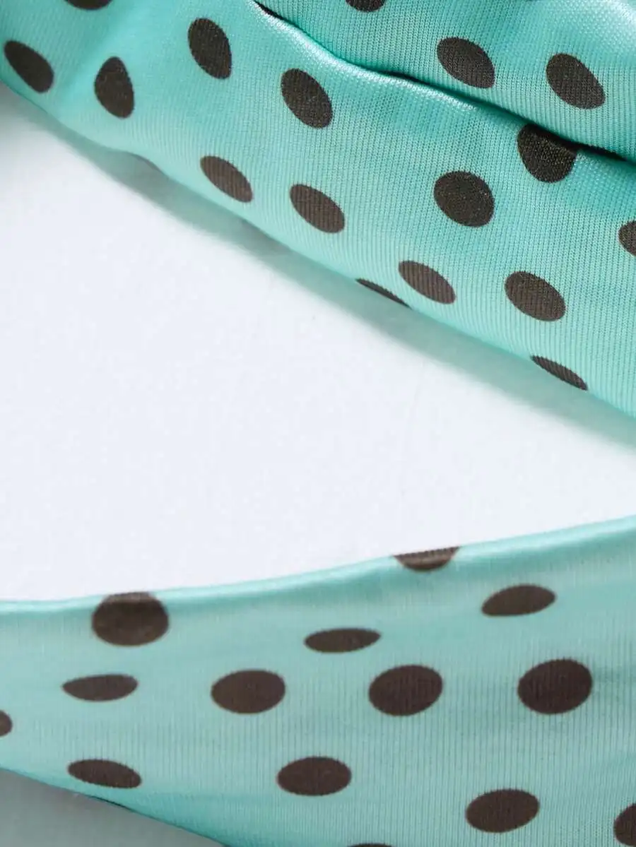 

Polka Dot Thick Stretch Headband For Women Summer Beach Daily Spring Holiday Accessory