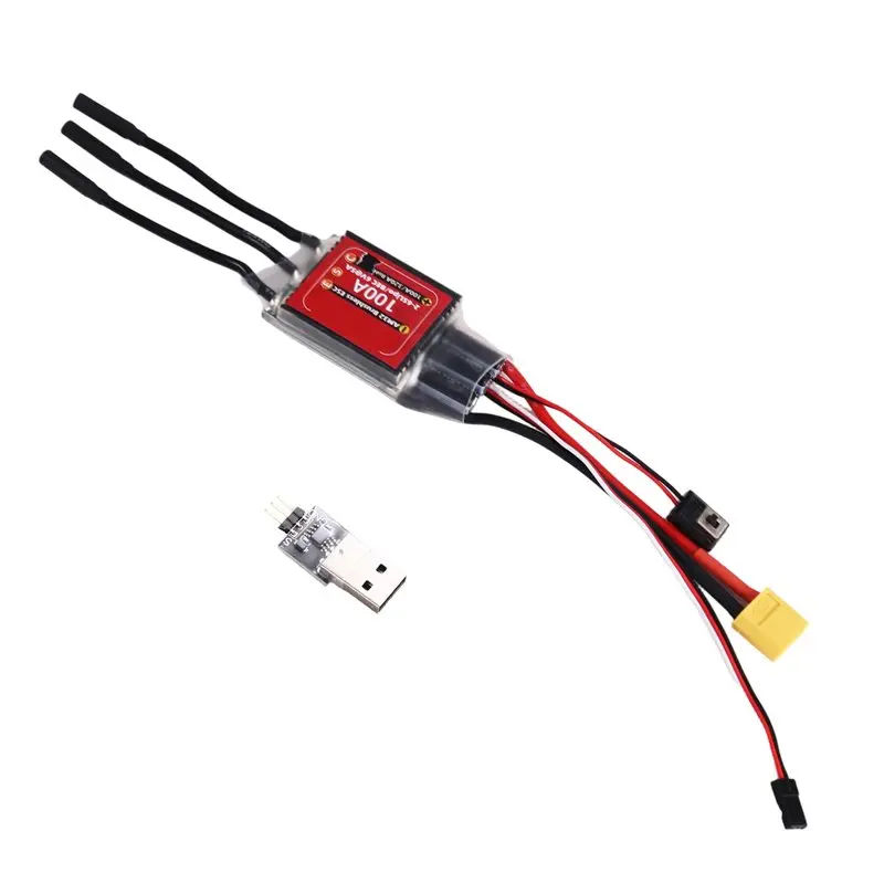 New Arrivals-AM32 100A Brushless ESC 2-6S RC Electronic Speed Controller W/ XT60 Plug 4.0Mm Plug For 3650/3665/3670 Internal Mot