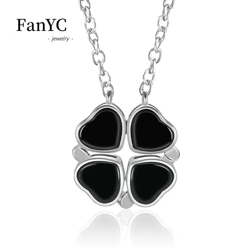 

Myanmar Jadeite Four-leaf Clover Pendant S925 Silver Inlaid High-grade Exquisite Ice Jade Necklace Men and Women Holiday Gift