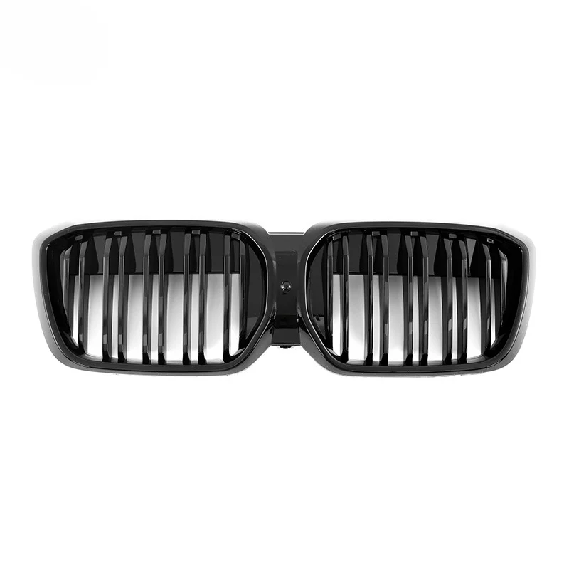 Upgraded Bright Black Style Front Grilles Designed for BMW Ix3 G08i of The ABS Car Grille Mesh