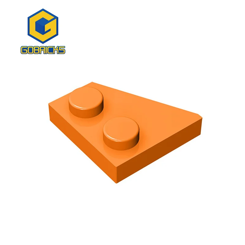 Gobrick, 10 шт., детали, клин, пластина 2x2, совместимая с 24307 детскими игрушками, строительные блоки, развивающая техника