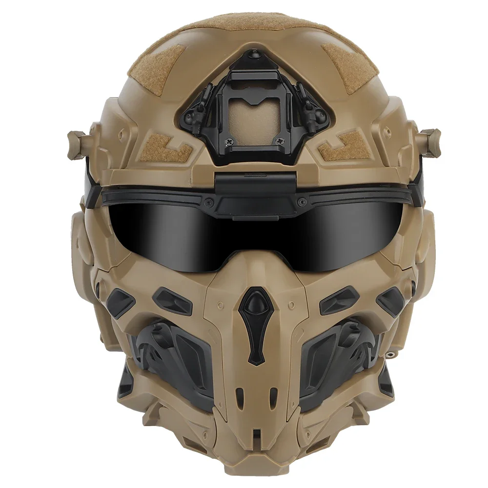 NEW W-Ronin Assault Helmet Tactical FAST Helmet Built-in Communication Headset Anti-fog Fan Detachable Mask Replacement Lens