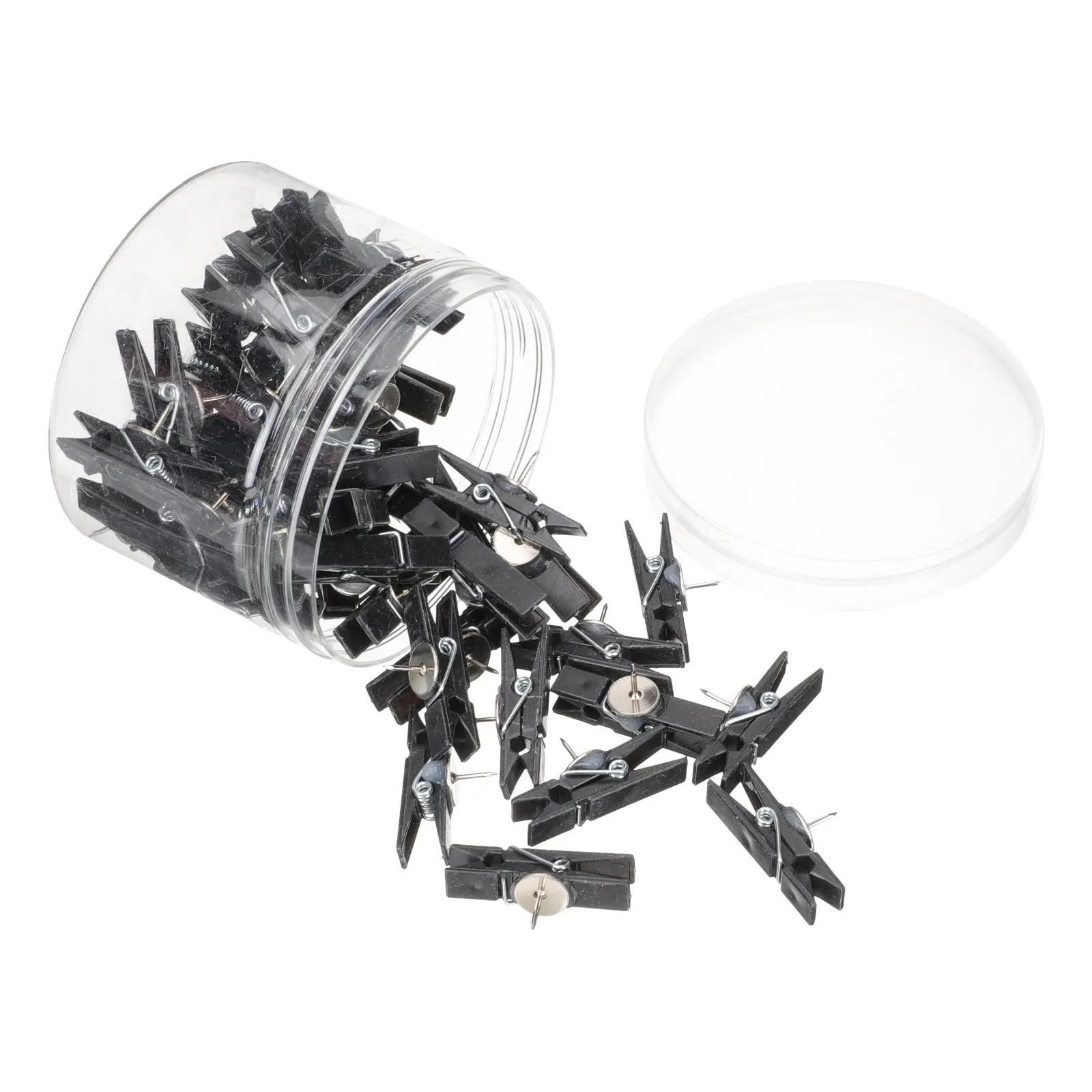 

50 шт. Прозрачные зажимы-клипсы для фотографий, пластиковые и металлические, многофункциональные, простые в использовании, для фоторамок, досок объявлений, дома