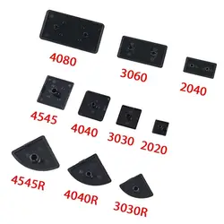 5/10/20/50PCS Black Plastic End Cap Cover Plate Endcap for 2020 2040 3030 3060 3030R 4040 4080 4040R 4545 EU Aluminum Profile