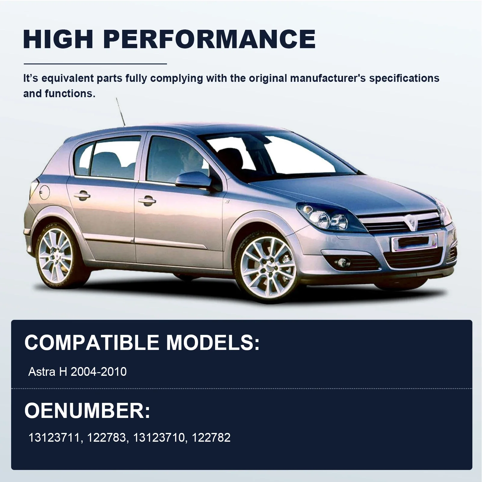 122782 غطاء عمود مركزي قوي يمين/يسار 122783 13123710 لـ Vauxhall Astra H 13123711 2004-2010