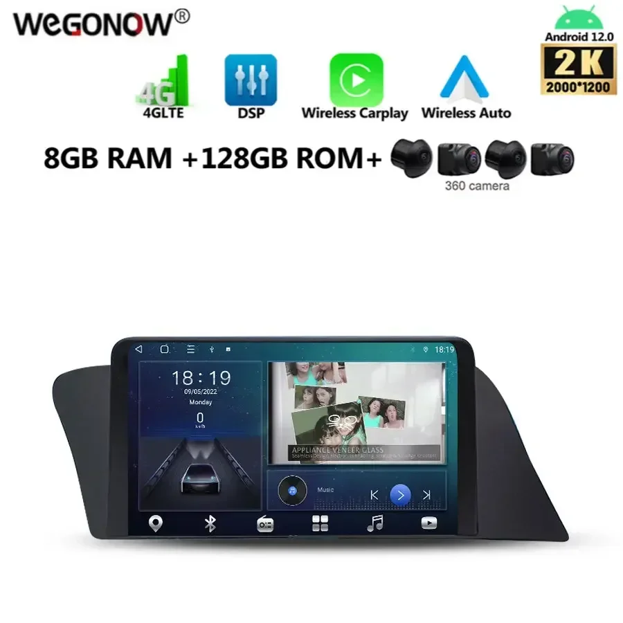 2K 2000*1200 Carplay Auto Android 13.0 8G+128G Car DVD Player GPS WIFI Bluetooth RDS Radio For Lexus RX350 RX270 RX450 2007-2014