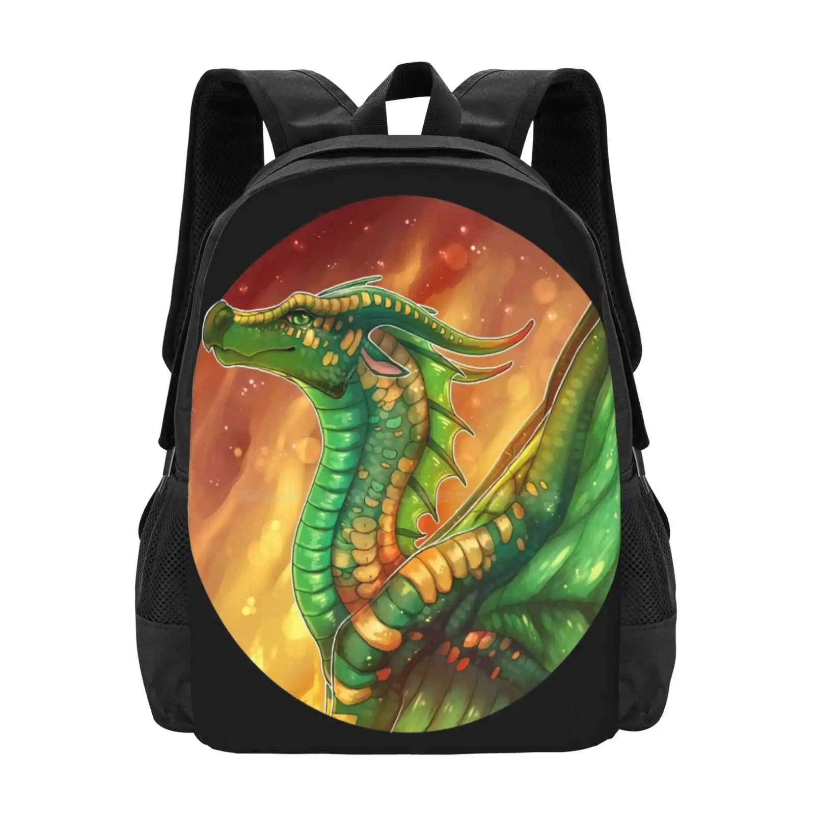 Wings Of Fire - Sundew Pattern Design Laptop Travel School Bags Sundew Leafwings The Lost Continent Wings Of Fire Wof Dragons