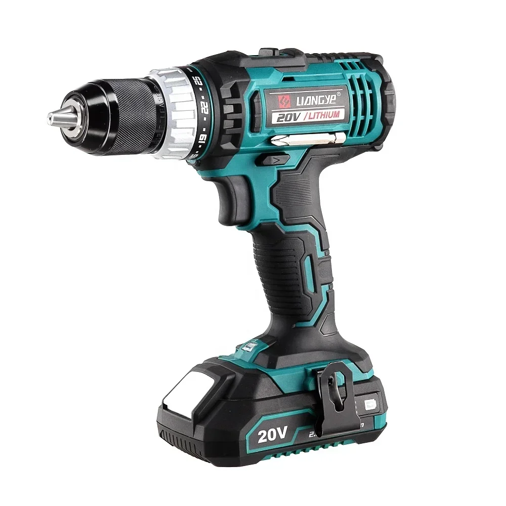 LCD777-1S 18/20V LIthium Battery Brush Motor Power Cordless Drill Inalambrico Taladro