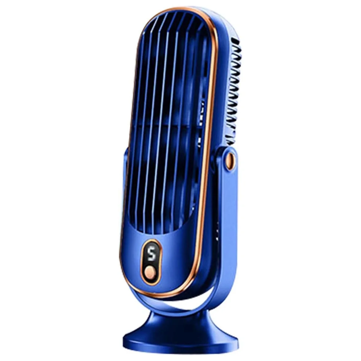 FZFZ 720° Flippable Bladeless Tower Fan, Oscillating Silent Fan with 5 Modes, Energy Efficient for Bedroom Office Blue