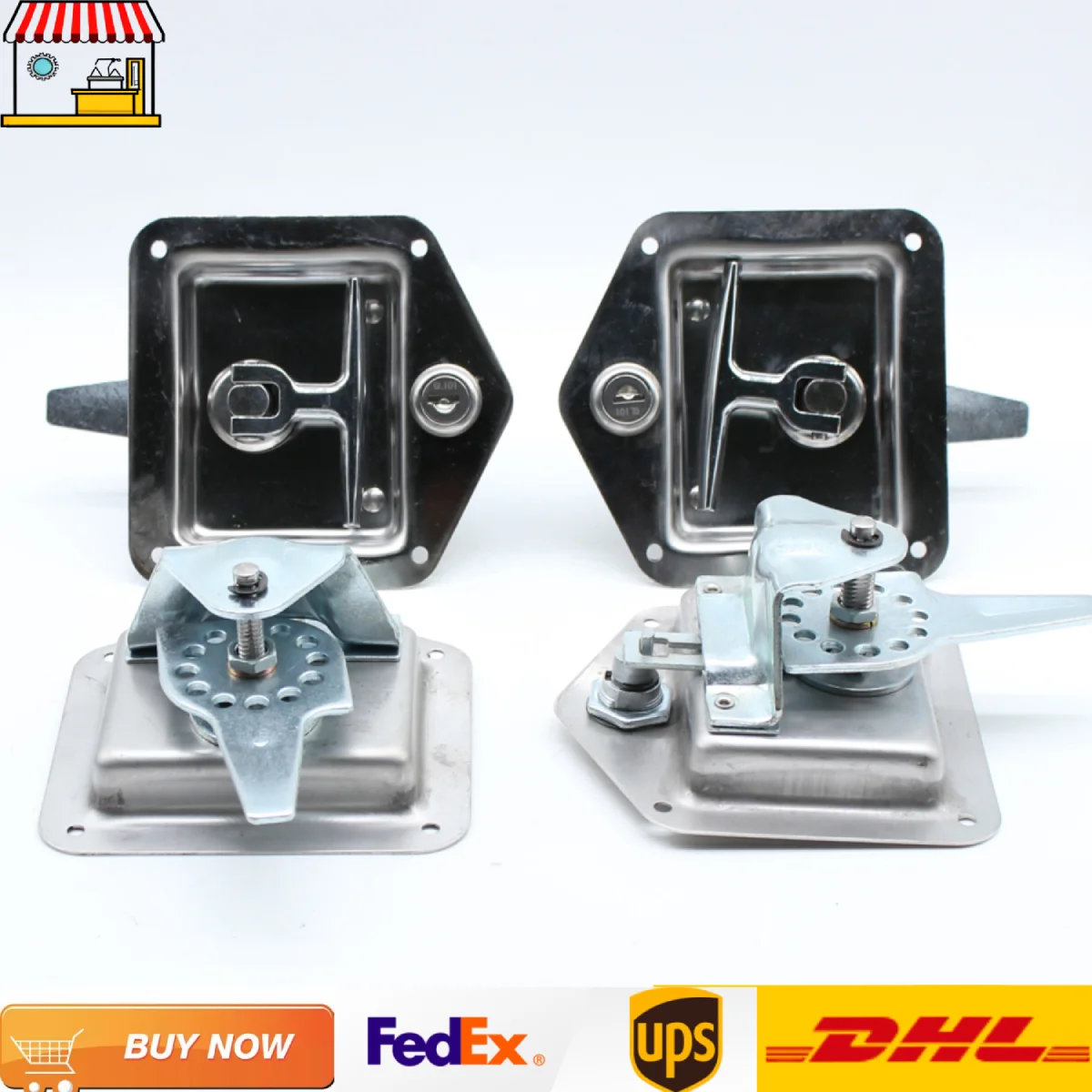 

4pcs RV Trailer Camper Entry Door Lock| T-Handle Stainless Steel RV Door Latch Replacement