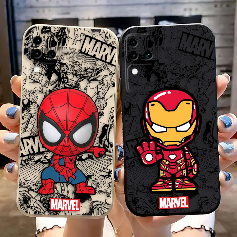 Comics Iron Spider Man Deadpool Phone Case For VIVO S1 S16 V15 V17 V20 V20ES V21 V23E V25 V27 V27E V29 V29E V30 V30E PRO PV23 5G