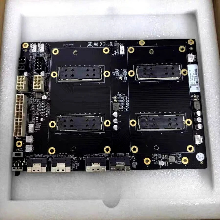 NVLink 300G SXM2 Dual-Channels Pass Through Backplane Board Internal External KIT for Nvidia V100 Aom Sxmv 4x SFF-8654 8i Ports