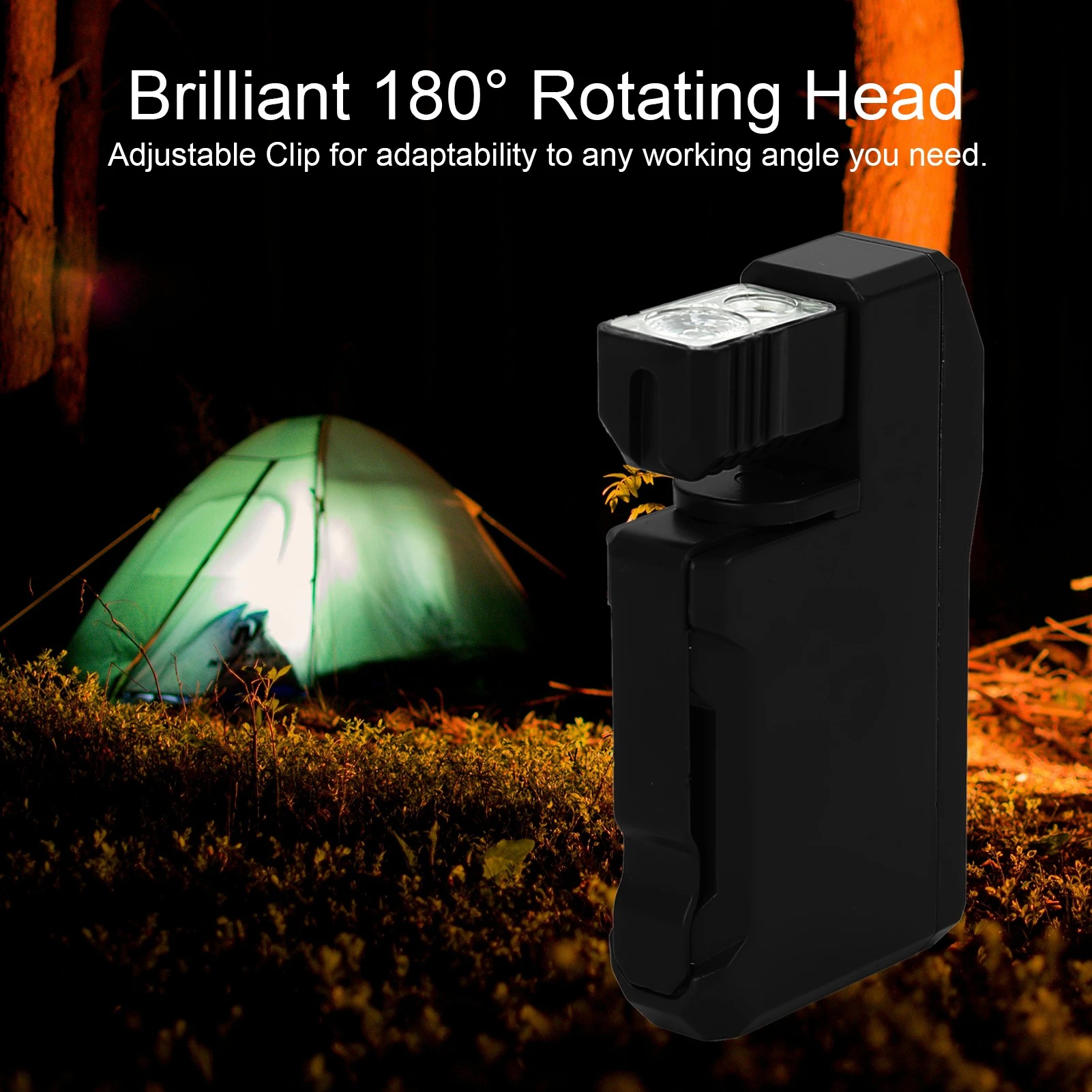 

Portable Camping Flashlight 180° Head Adjustable Pocket Lighting Lamp USB Charging Compact EDC Flashlight Outdoor Accessories