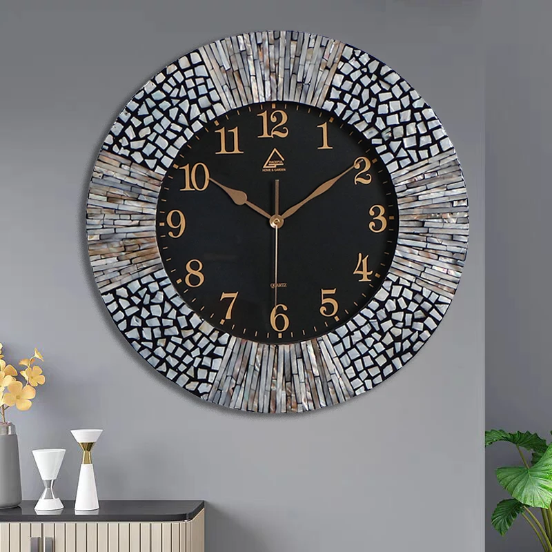 20-inch Shell Mute Wall Clock Living Room Decorative Wall Watch Home Decor Atmosphere Fashion Clock Wall Clock Modern Design