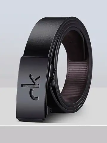 Retro Simple Men's Alloy Automatic Buckle Business Belt With Shorts Belt Accessories Fashion Men's Casual Belt