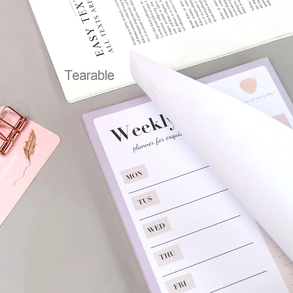 52 Sheets Daily Planner Journal Agenda Organizer Kawaii Memo Pads To Do List Time Schedule Cute Notepads Korean Stationery