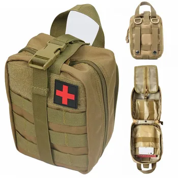 Botiquín de primeros auxilios táctico, botiquín médico de emergencia para exteriores, vehículo de caza militar, herramienta de supervivencia para acampar, bolsa militar Edc