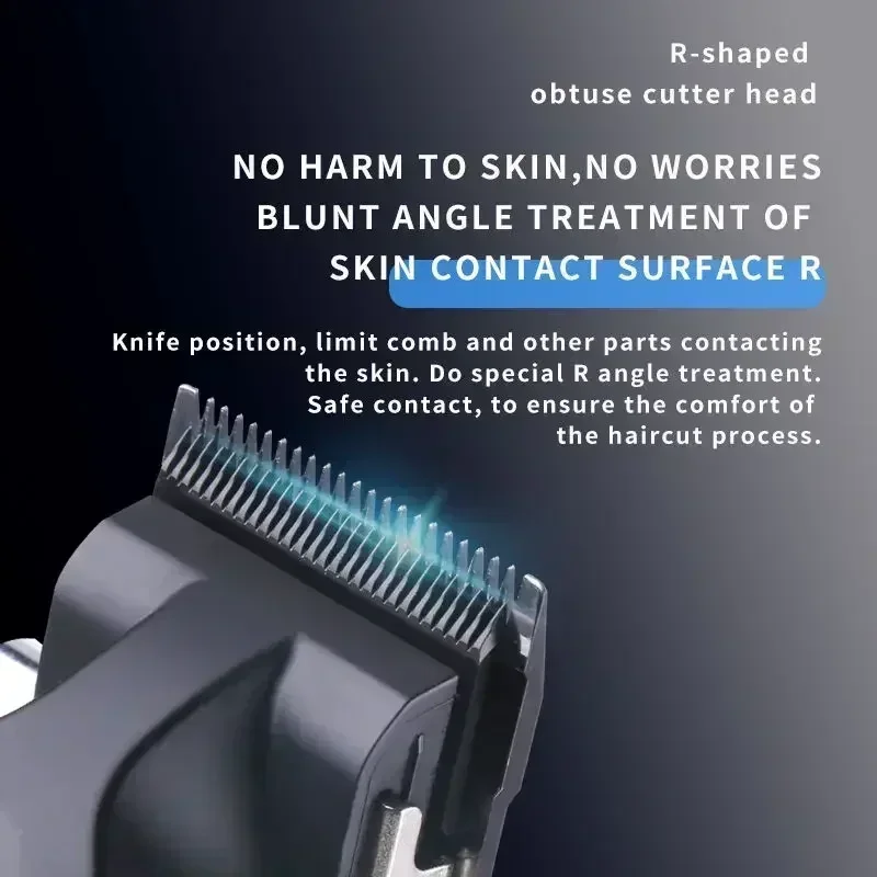 Kemei Professional Hair Clipper For Men Adjustable Cordless Electric Hair Trimmer Rechargeable Hair Cutting Machine Lithium