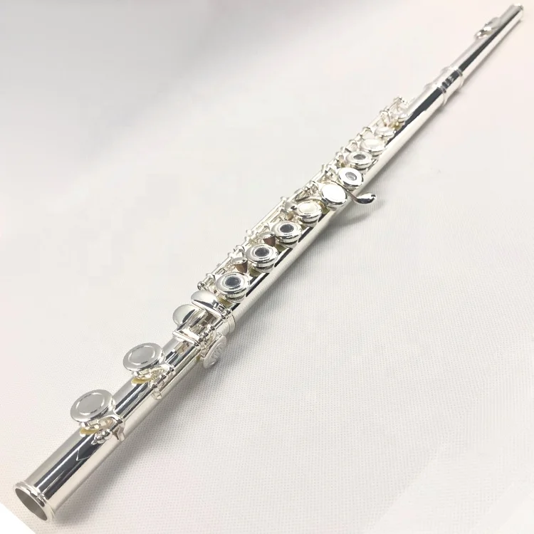 High and professional concert flute instrument for sale silver plated body vertical flute musical instrument