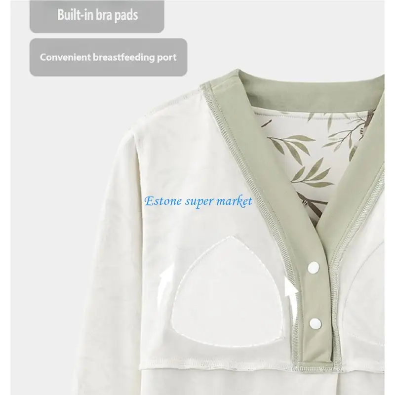 090B Comfortable Maternity Cotton Loose Fit Comfortable for Breastfeeding
