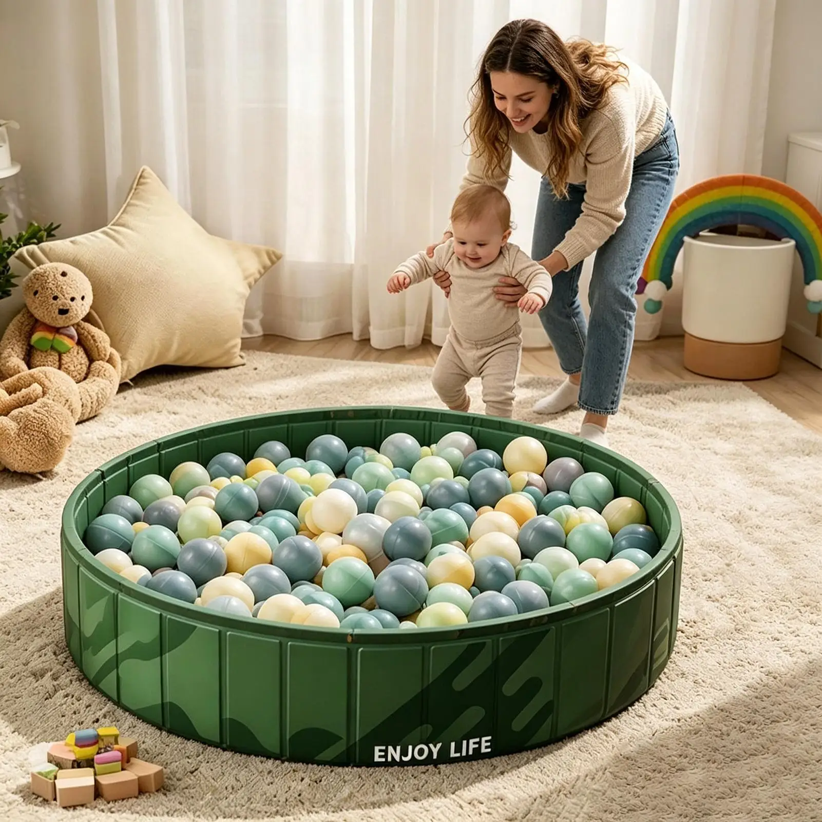 Pet Bathtub Foldable Portable Swimming Non-Inflatable Bathtub Foldable Dog Pet Bath Pool For Outdoor Backyard Yard Beach Indoor