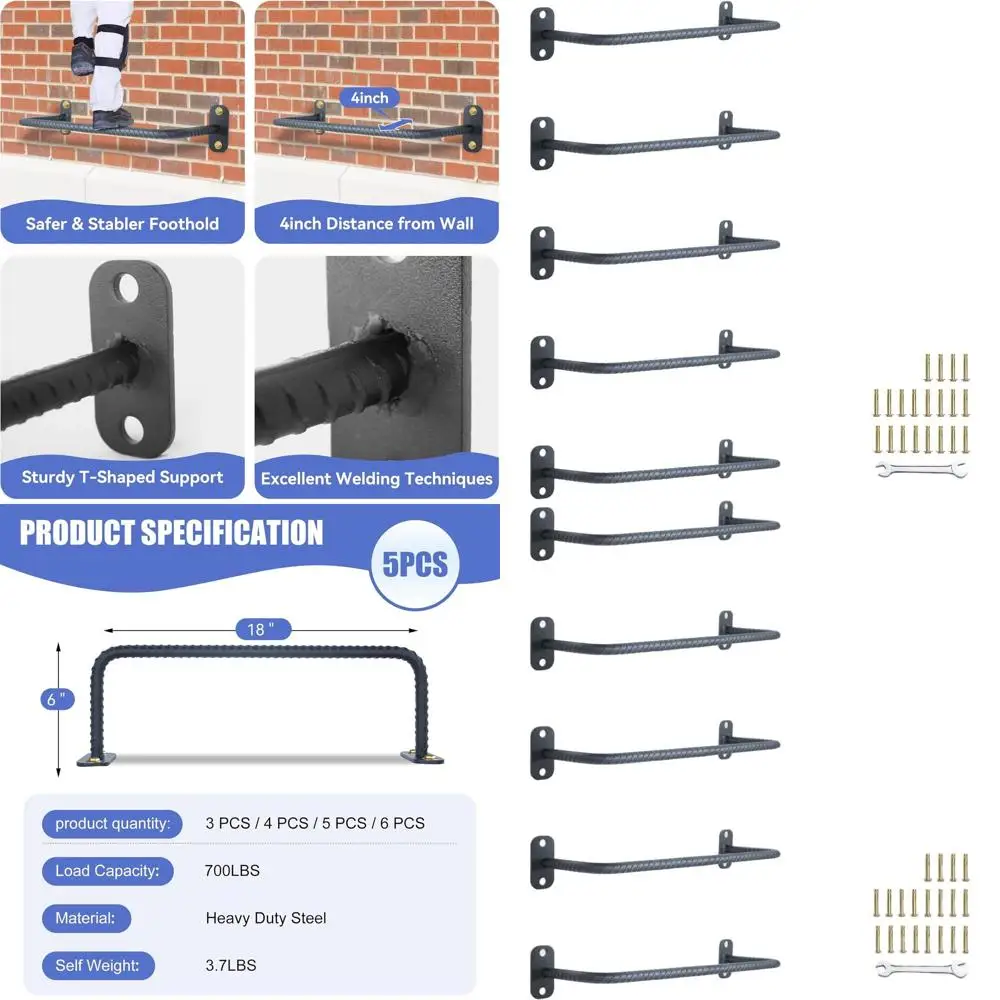Escalera Egress de acero resistente ajustable para seguridad en el sótano, 5 peldaños, capacidad de 700 libras
