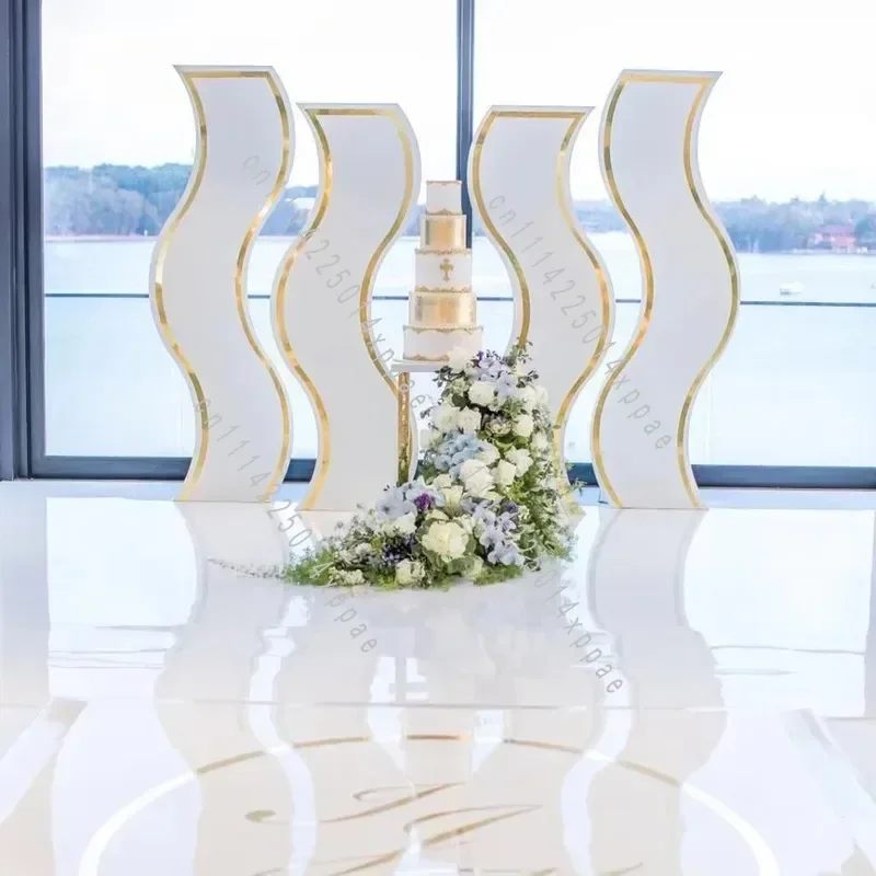 Background Mage Wedding Decoration Acrylic Wave Romc
