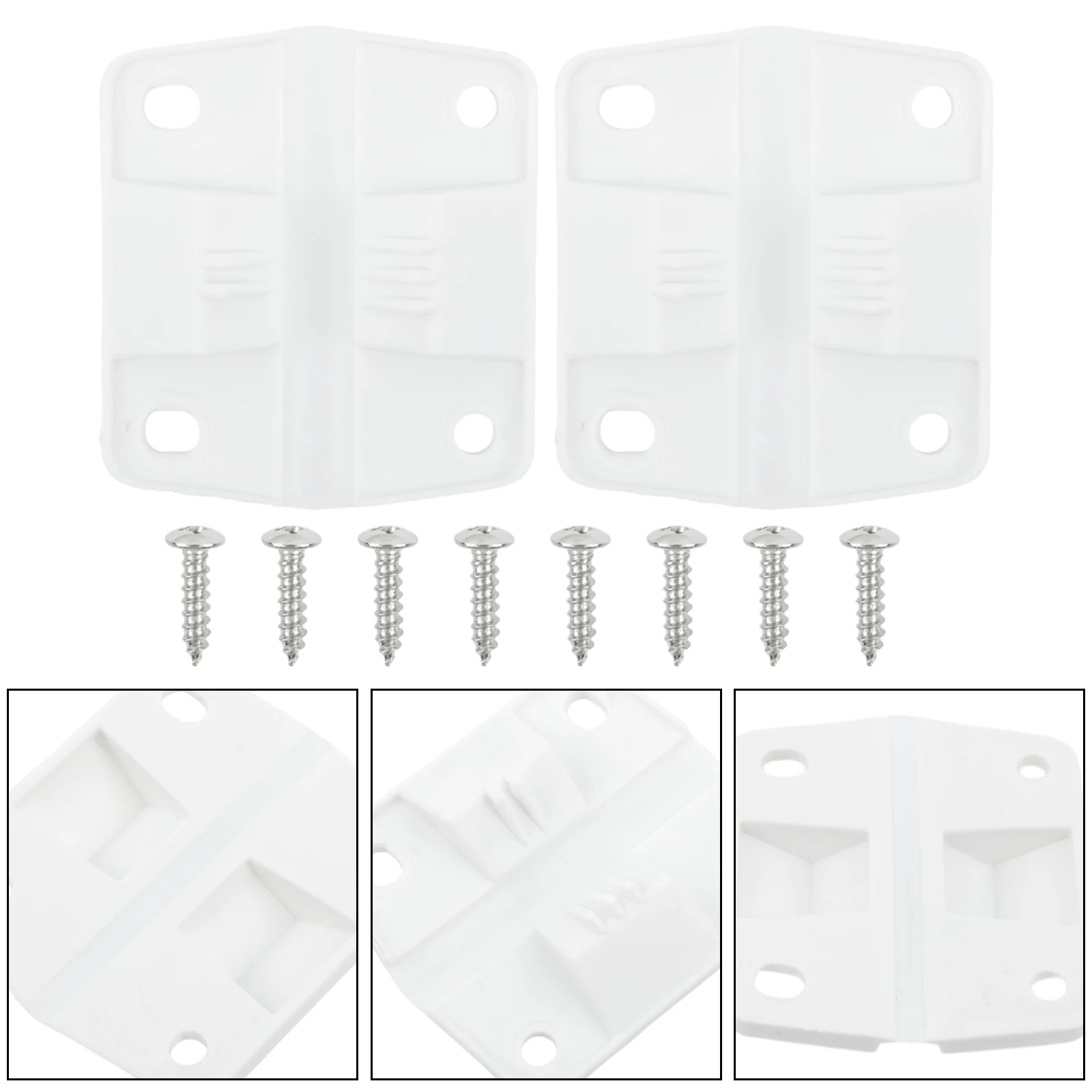 Screws Hinge Hinge 3.2cm Hole Distance 4x16mm Screw 5.7x5 Cm Hinge Size Plastic Material White Color New Replaceable