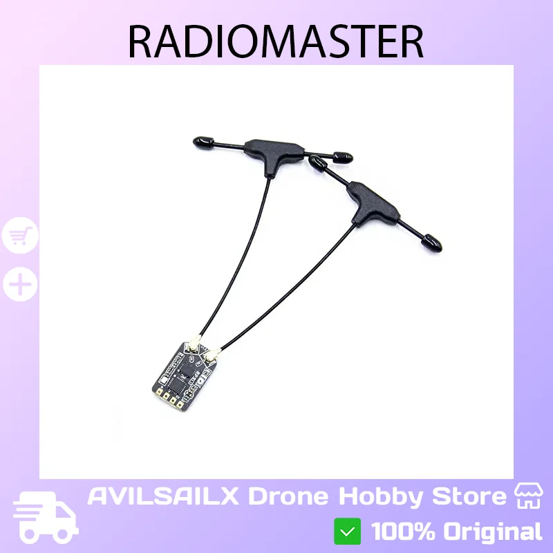 

Radiomaster RP3 ELRS 3.0 Receiver - Dual Antenna High Sensitivity for FPV Drones