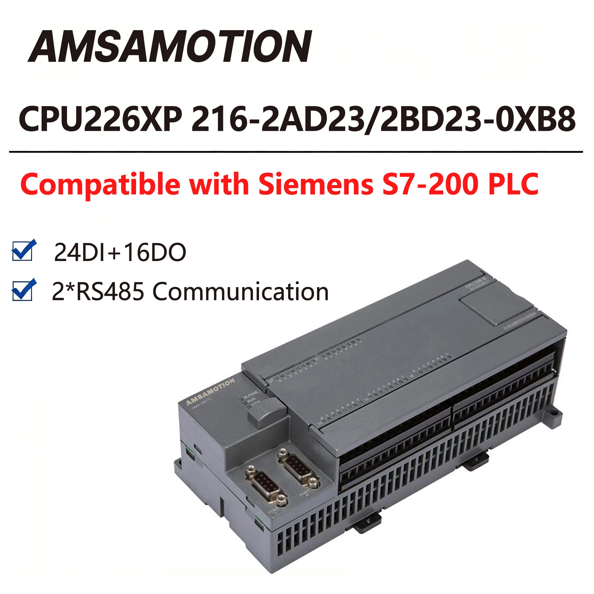AMSAMOTION S7‑200 PLC Controller CPU226 6ES7 216‑2AD23 2BD23 Compatible With Siemens Automation Relay Transistor Output