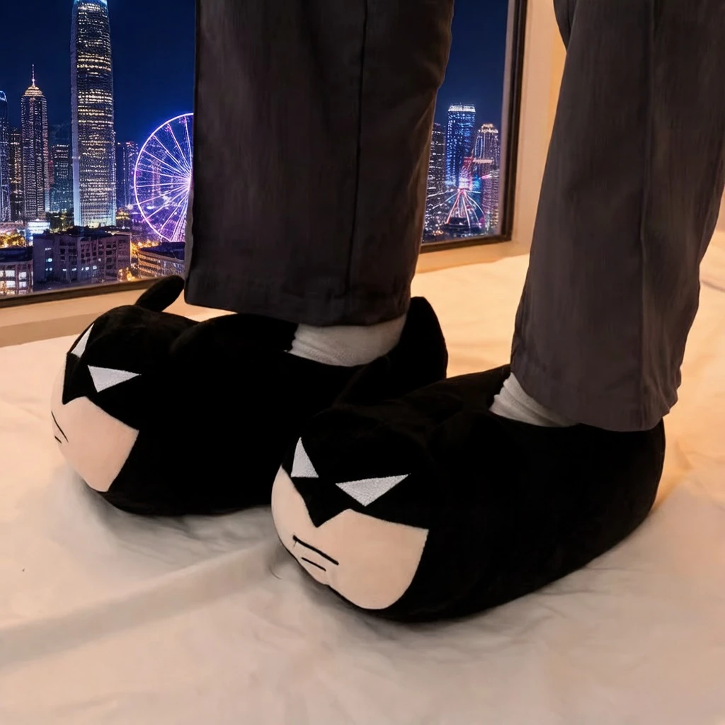 

28CM Cartoon Hero Shoes Plush Slippers Cosplay Anime Warm Half Shoes Indoor Floor Homewear Shoes Party Gift