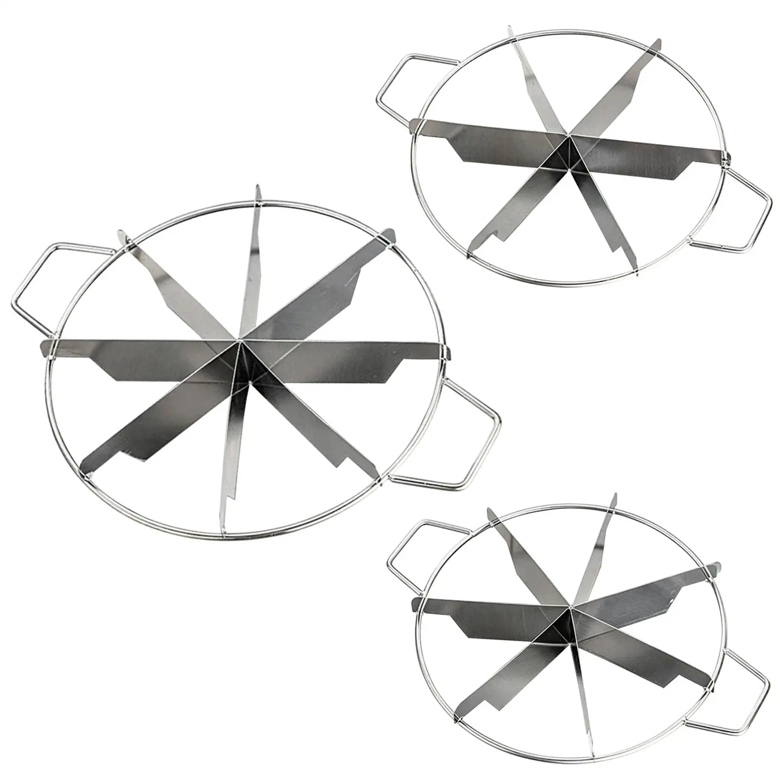 Stainless Steel Cake Divider 6/7/8 Divisions Non Stick Round Pastry Cheese Pizza Cutting Press Tool With Side Handles
