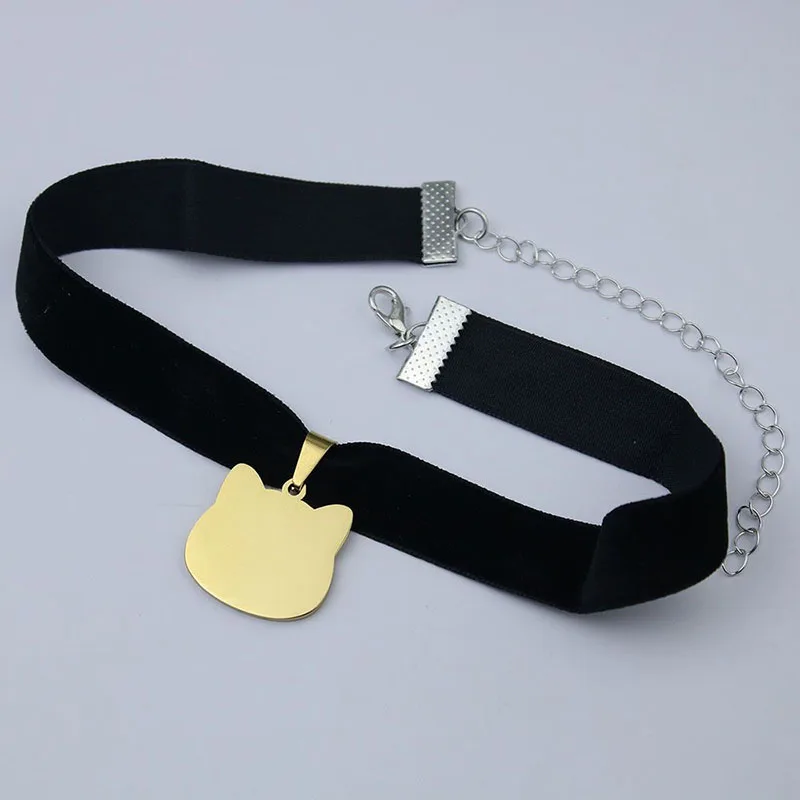 Kyouyama Kazusa – collier de Cosplay noir, pendentif chat, jeu d'anime, archives bleues, accessoire de Costume d'halloween pour fille, cadeaux ﻿