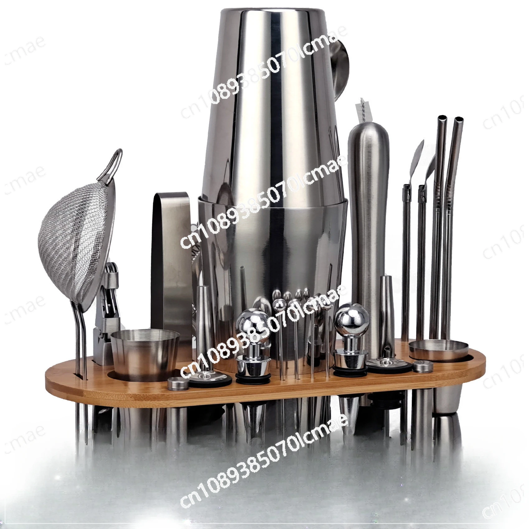 Entry-level Stainless Steel Cocktail Preparation Tools, 23 Pcs Set