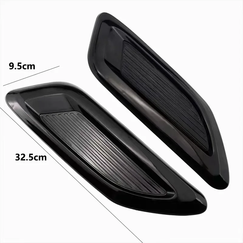 40 cm Universele Auto Luchtstroom Decoratieve Intake Hood Scoop Bonnet Vent Sticker Cover Hood Geared om elke FLAT Hood Voertuig aan te passen