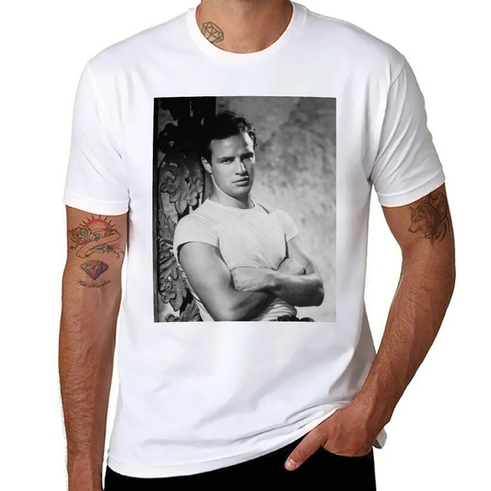 New Marlon Brando in Streetcar Named Desire T-Shirt custom t shirts design your own plain t-shirt vintage t shirt mens clothing