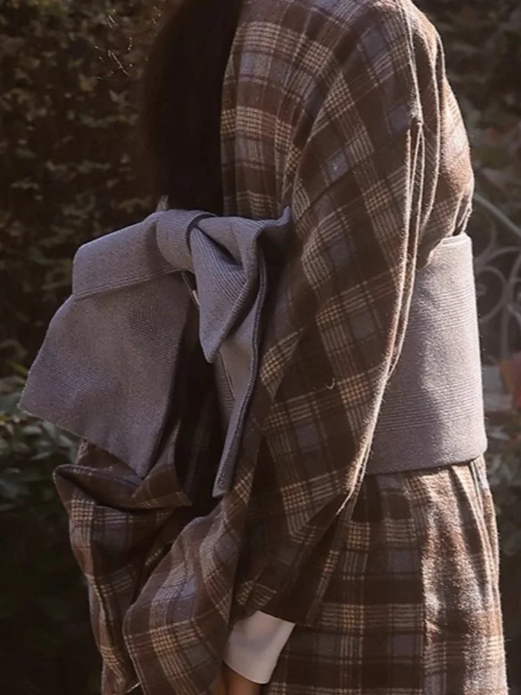 女性用和風グレー色形蝶帯フォーマル着物帯ドレス装飾ウエストベルト