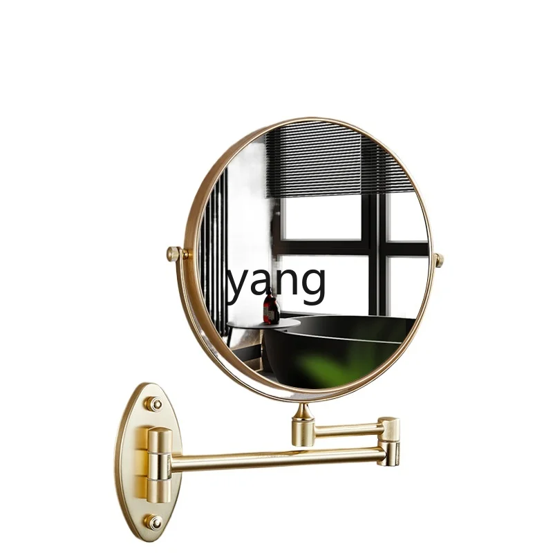 

LMM non-punching wall-mounted hotel double-sided wall-mounted enlarged telescopic folding mirror bathroom