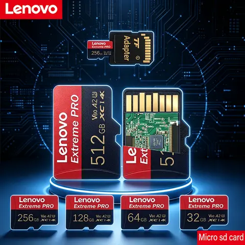 Lenovo 512GB Original Micro SD Card 256GB A2 Memory Card for Nintendo Switch Flash Memory Cards 128GB For Insta360 DJI Drone
