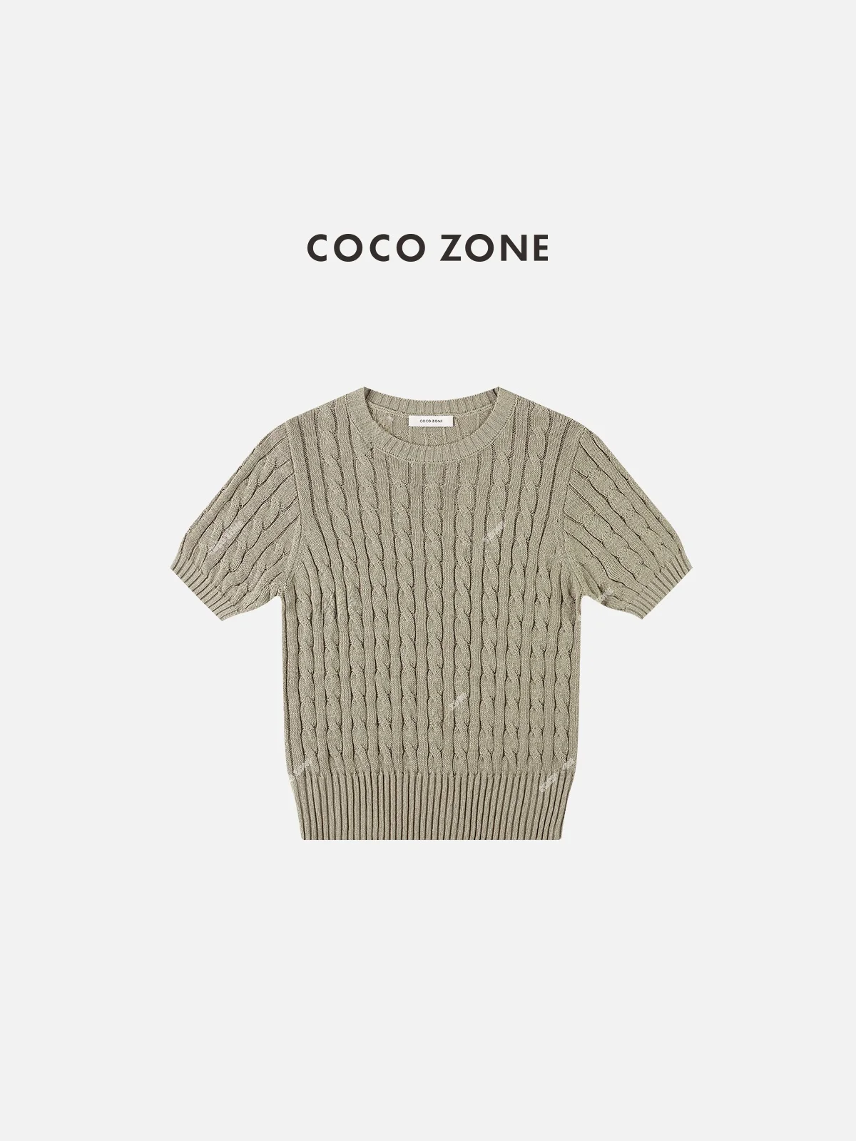 

Zone ort Sve Knitted round Ne Texture Feeling Top for Women Summer Commute Sle Cotton Blend Comfortable Fit T-irt