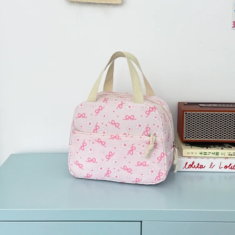Hochwertiges, ästhetisches Rucksack-Set mit Blumenmuster, dreiteilig, aus leichtem Nylon, großes Fassungsvermögen, Mädchenrucksack, Campus-Studentenrucksack – Detail 27