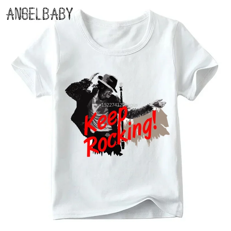 Children Michael Jackson T shirt Baby Boys/Girls Rock N Roll Star Summer Tops Kids Kpop Casual T-shirt,ooo5145