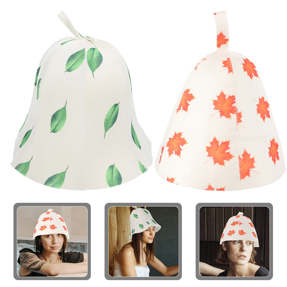 

Felt Hat Reusable Bathing Supply Shower Cap Mens Women Spa Hair Hats Bath Hats for Sauna Thick Sauna Caps Room