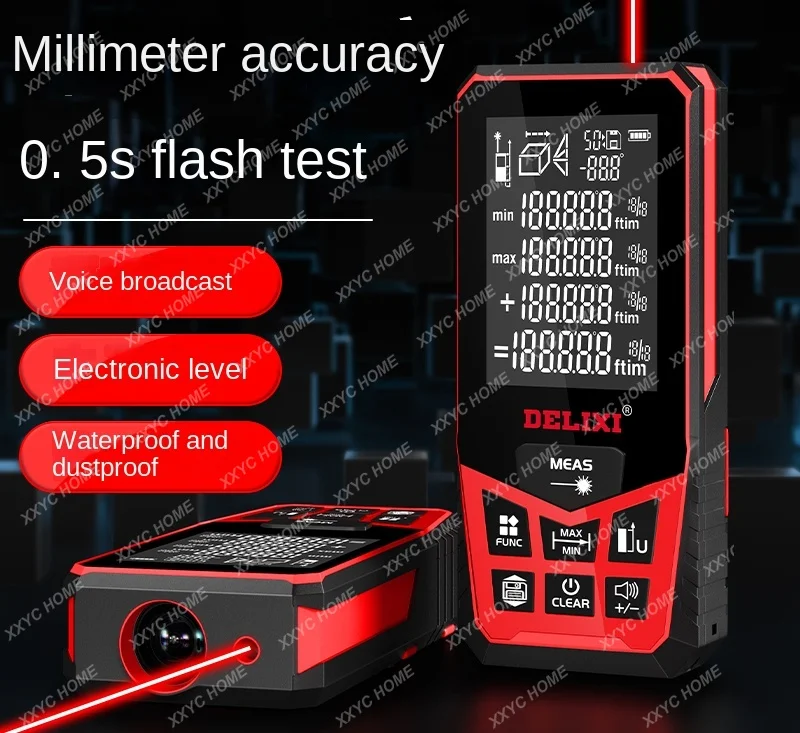 

Laser rangefinder Electronic ruler Handheld infrared measuring instrument Dimensions High precision house inspection house