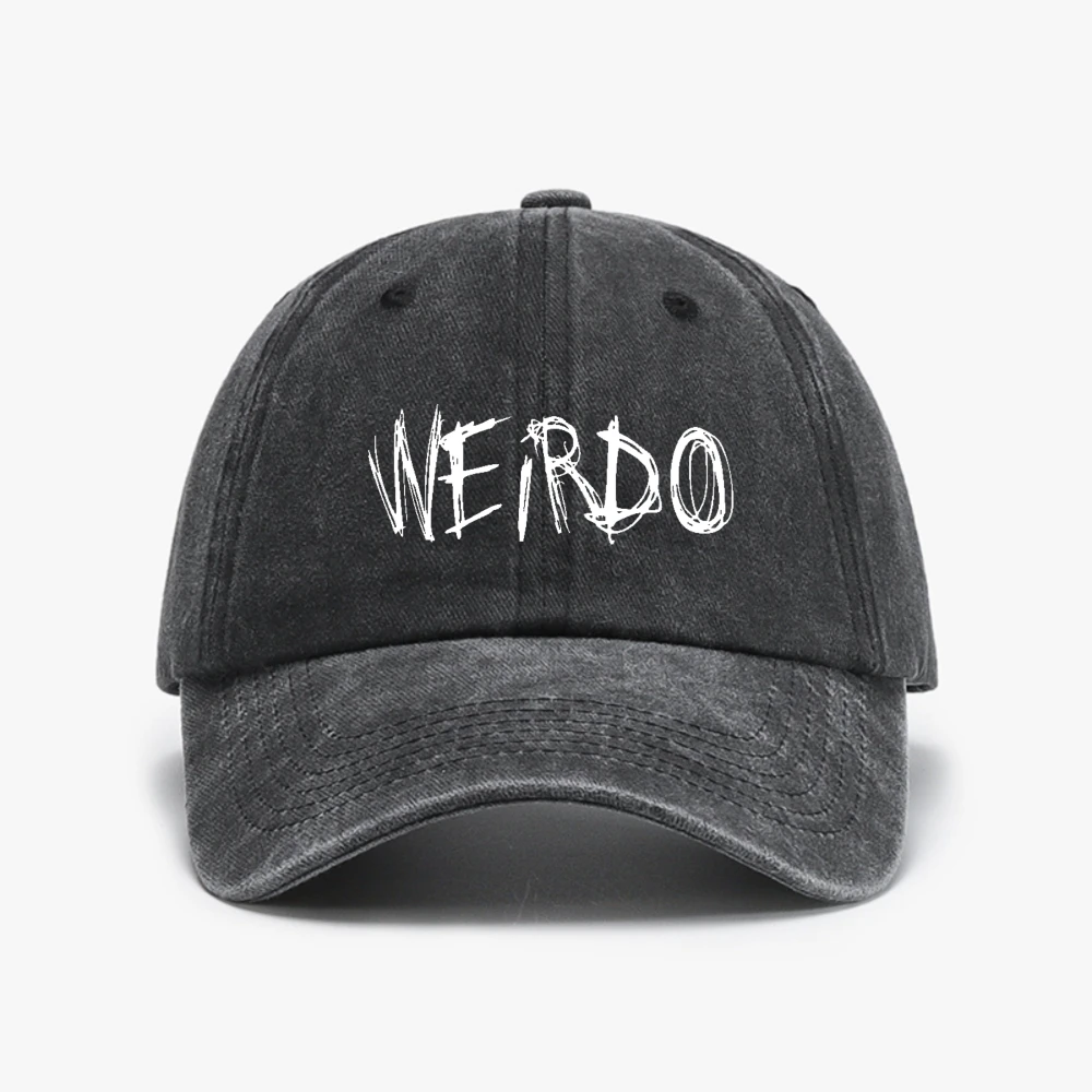 

WEIRDO Punk Emo Golf Cap Washed soft top Distressed Denim Baseball Caps Unisex Adjustable Baseball Caps Summer Snapback hat